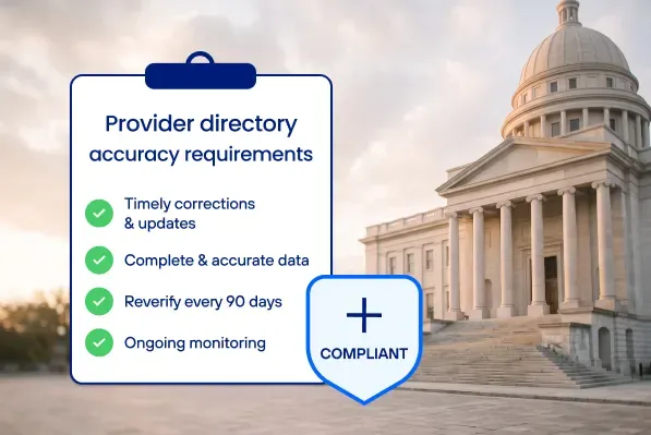 Provider directory accuracy requirements for timely updates, complete data, member access, and ongoing monitoring.