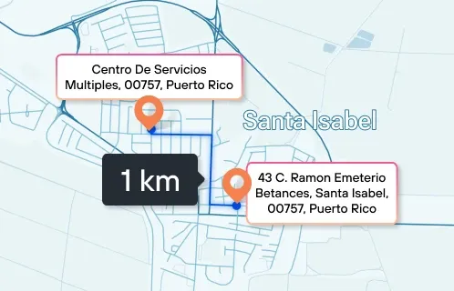 2 Puerto Rican addresses that, without the urbanization code, would be identical.