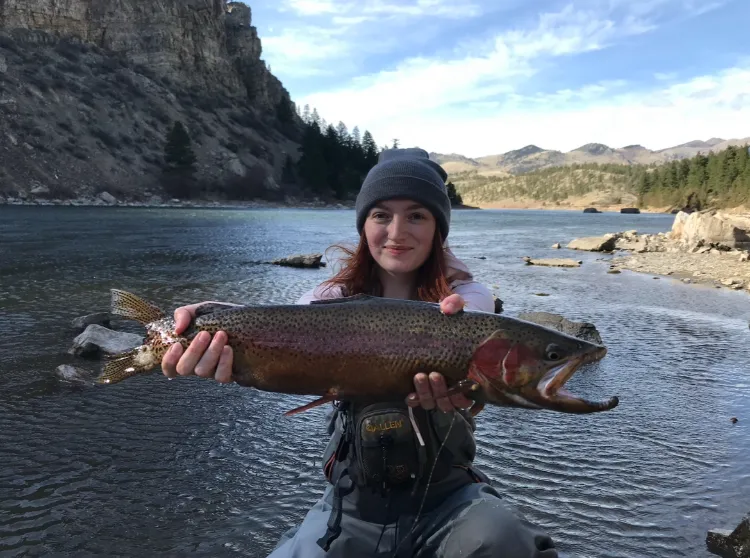 Brenyn holding a trout