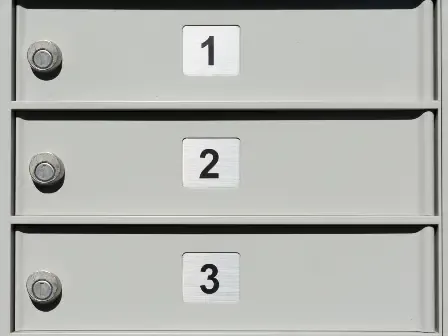 Apartment mailboxes