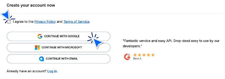 Screenshot of an account set up with Smarty