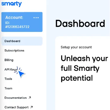 Screenshto of Smarty user account dashboard