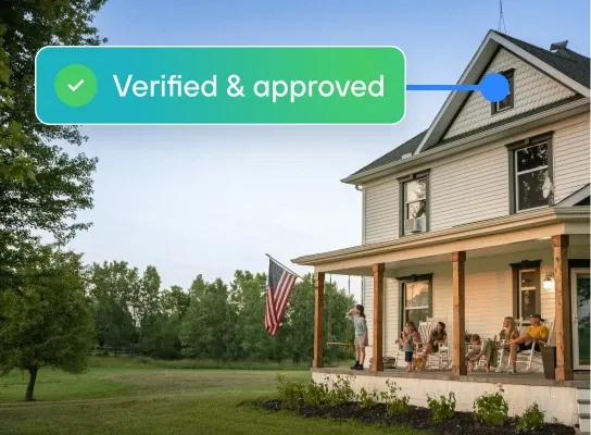An image of an address that's verified & approved