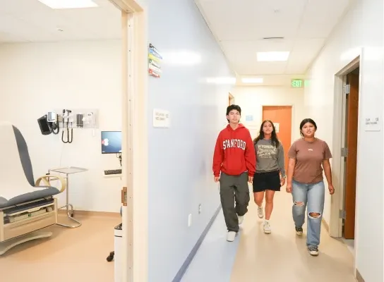 Image showing students in a health center.