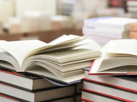 Image of a stack of books.