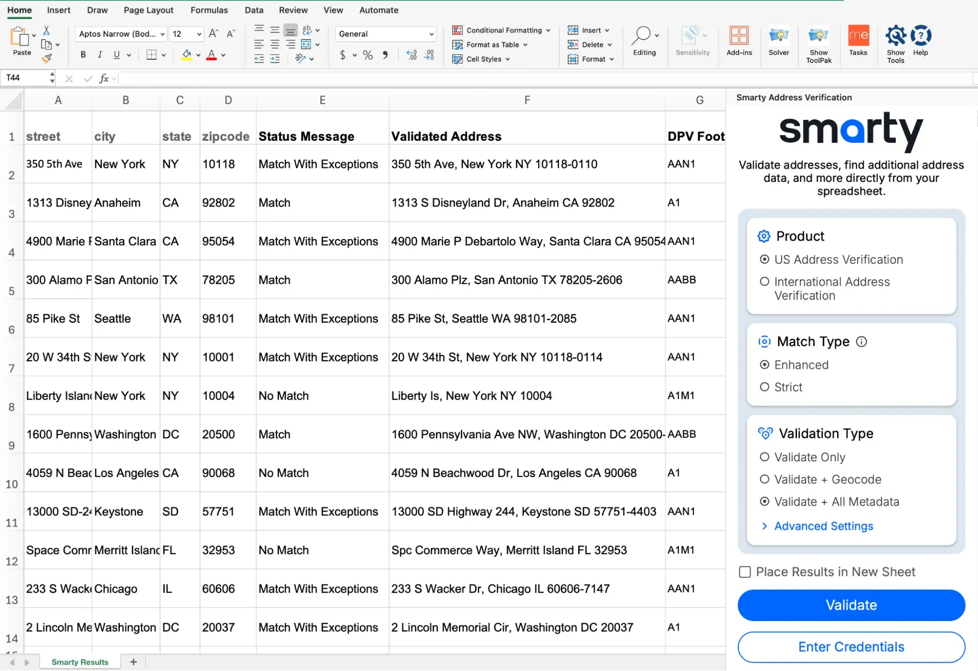 Demo picture featuring an Excel page with the plugin
