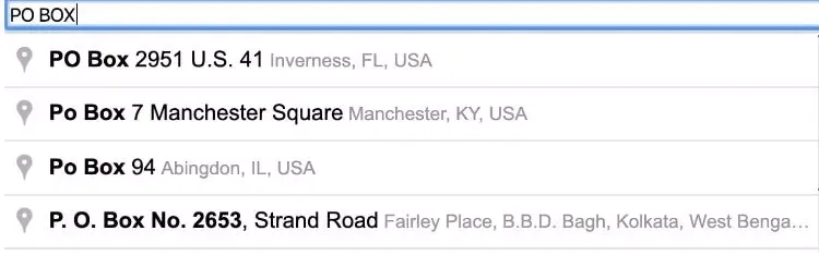 Google address autocomplete location demo