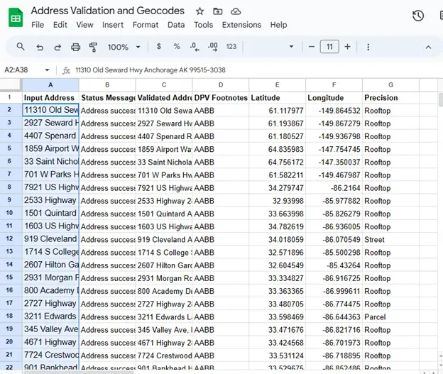 Geocode latitude and longitude coordinates