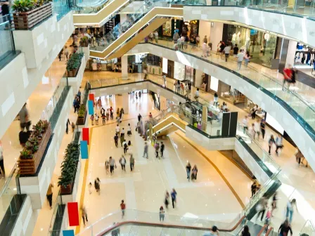 Inside of a mall