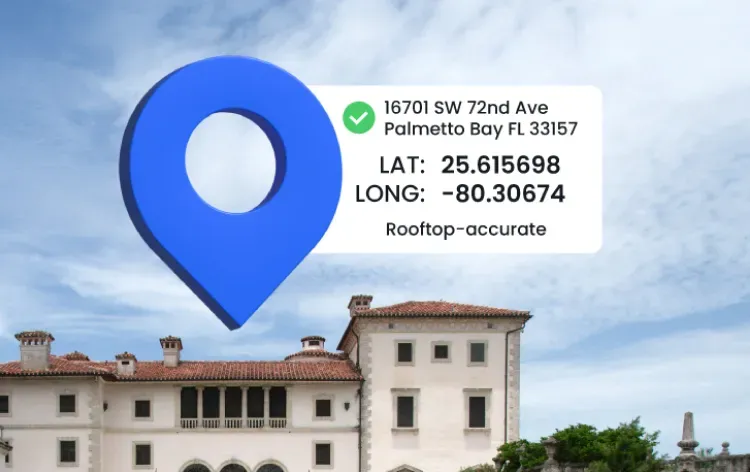 How to find latitude and longitude of an address title graphic