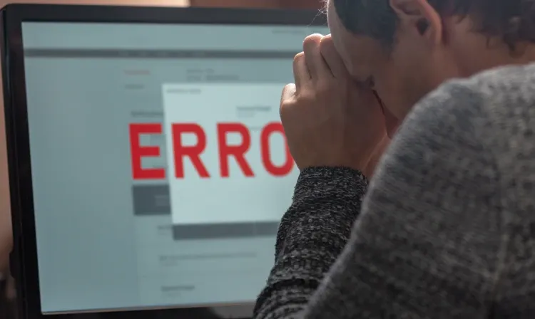 Typos and errors displaying on a screen