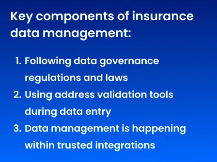 key components of insurance data management