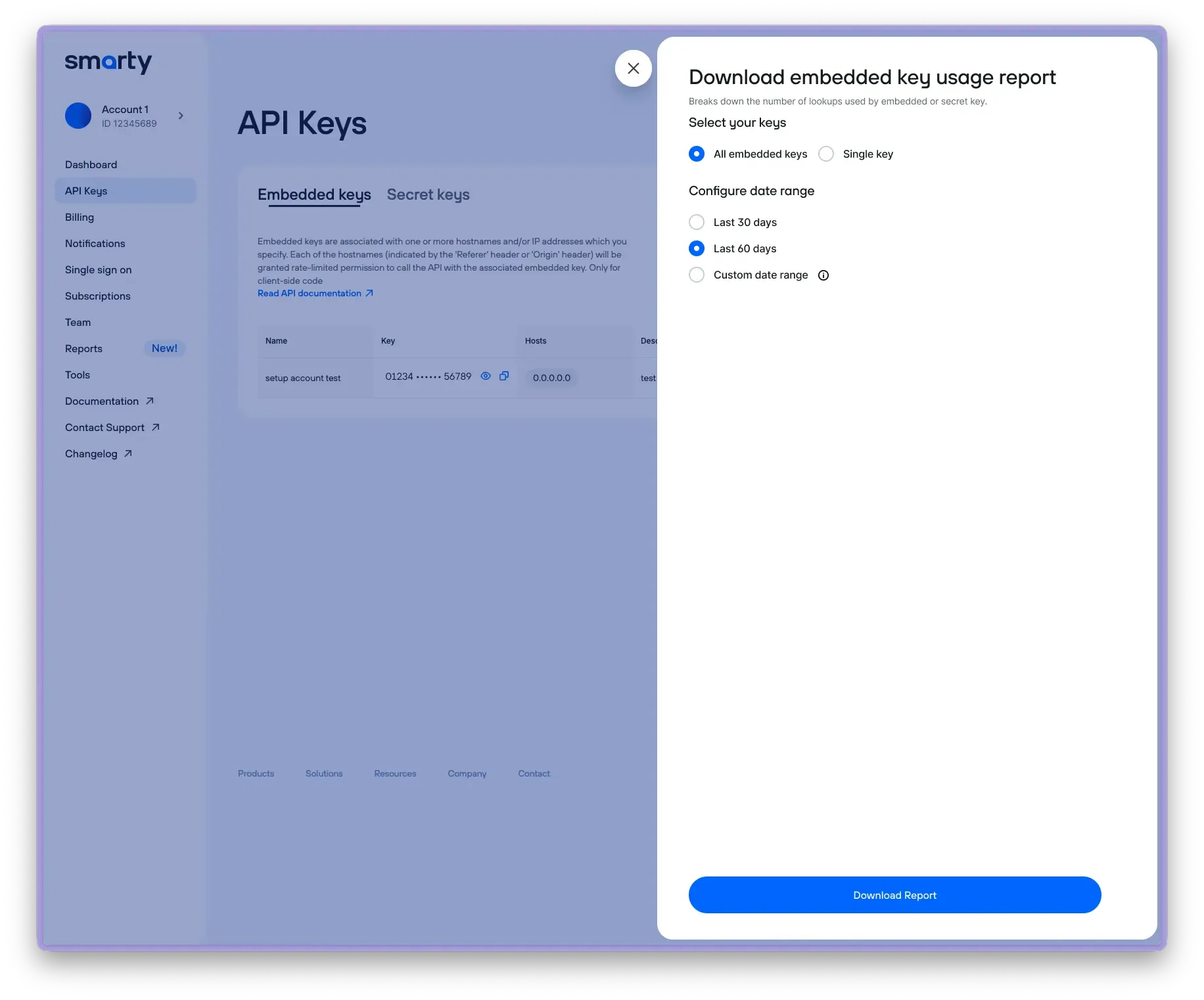 Click Download Report.