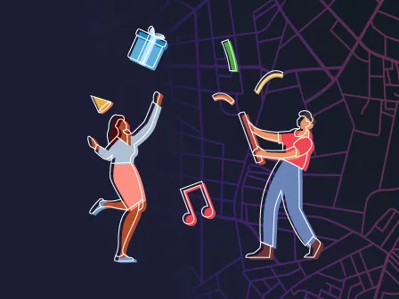 People throwing a party