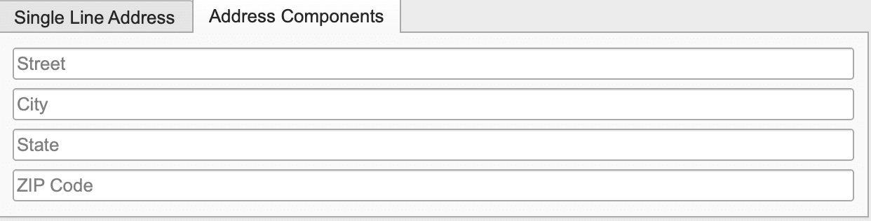 address components input lines