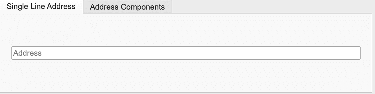 single address input line