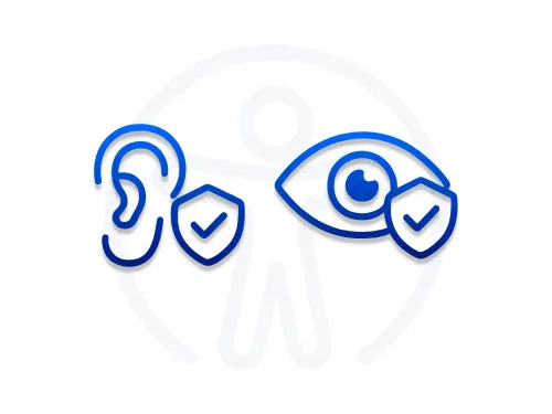 Title image that shows a check by an ear and an eye, representing Smarty's dedication to accessibility