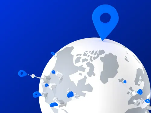 Title image that shows Smarty pins across the globe