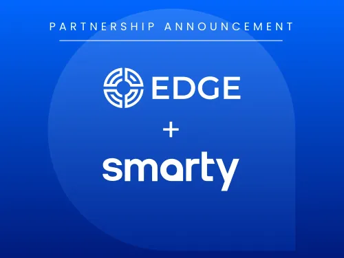 Title image that announces Smarty's partnership with EDGE