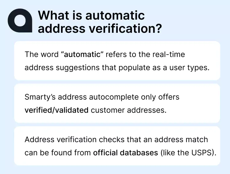 What is automatic address verification