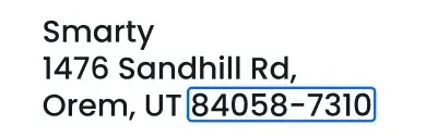 USPS full ZIP+4 Code 9 digit address